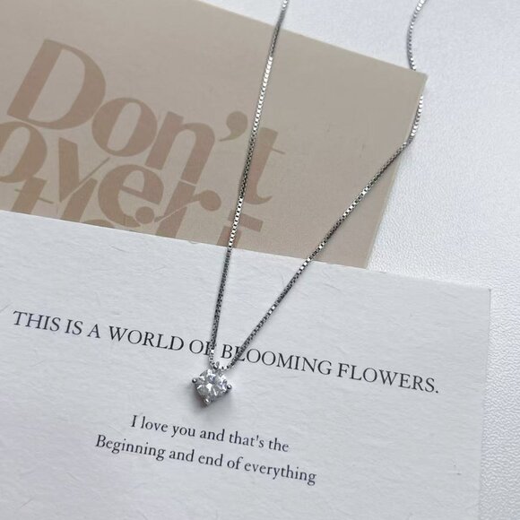 Exquisite 925 Silver Diamond Necklace – Crafted for Timeless Sophistication - Picture 6 of 6